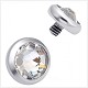 ASTM F136 titanium internally threaded Bezel Set Tops with Swarovski Clear stone