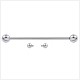 ASTM F136 Titanium internally threaded barbell